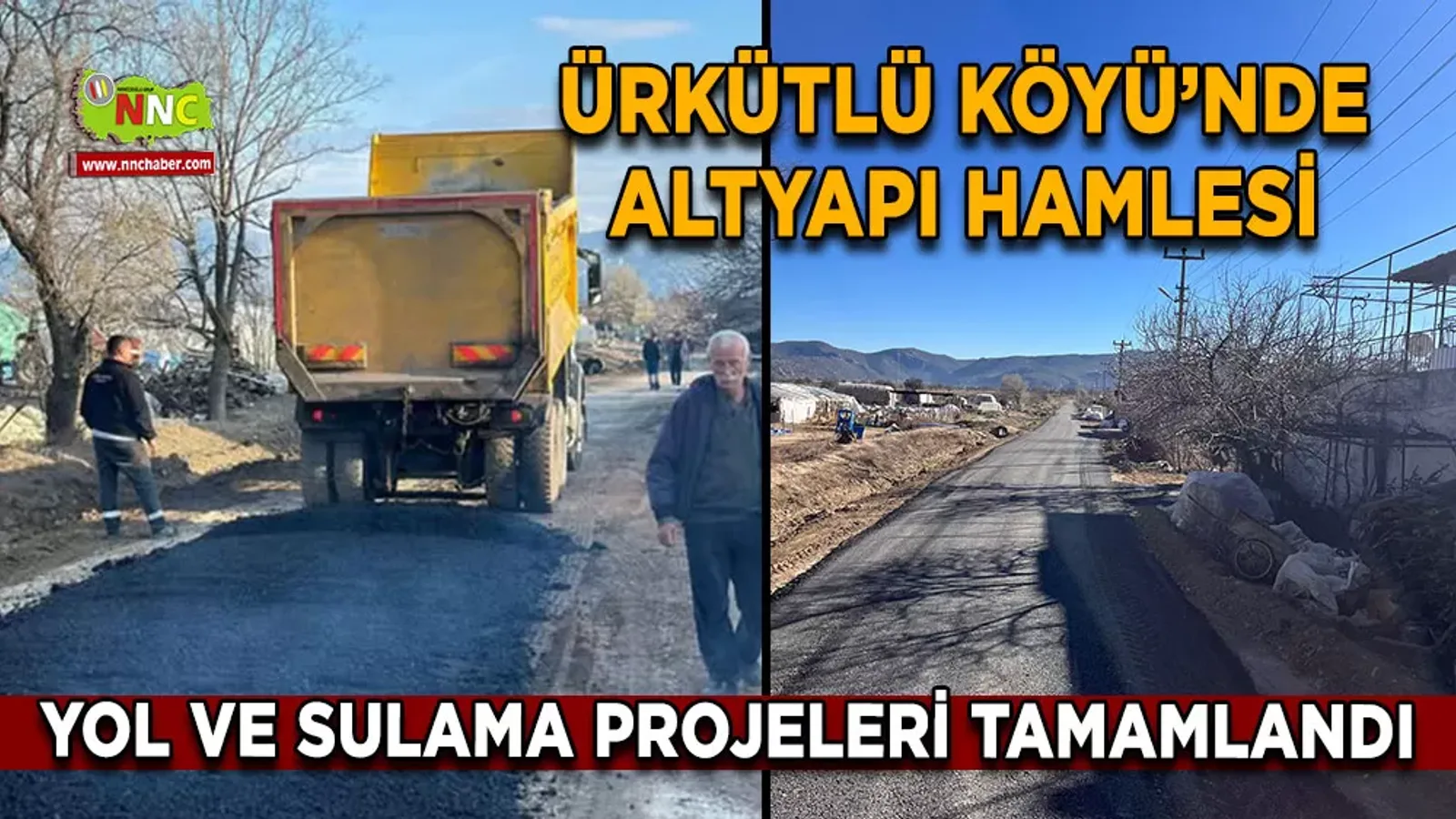 Ürkütlü Köyü’nde altyapı hamlesi Yol ve sulama projeleri tamamlandı
